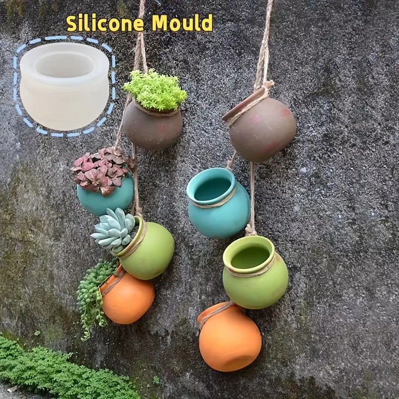 Candle Making Jars - Silicone Flower Pot Molds, Resin Molds,