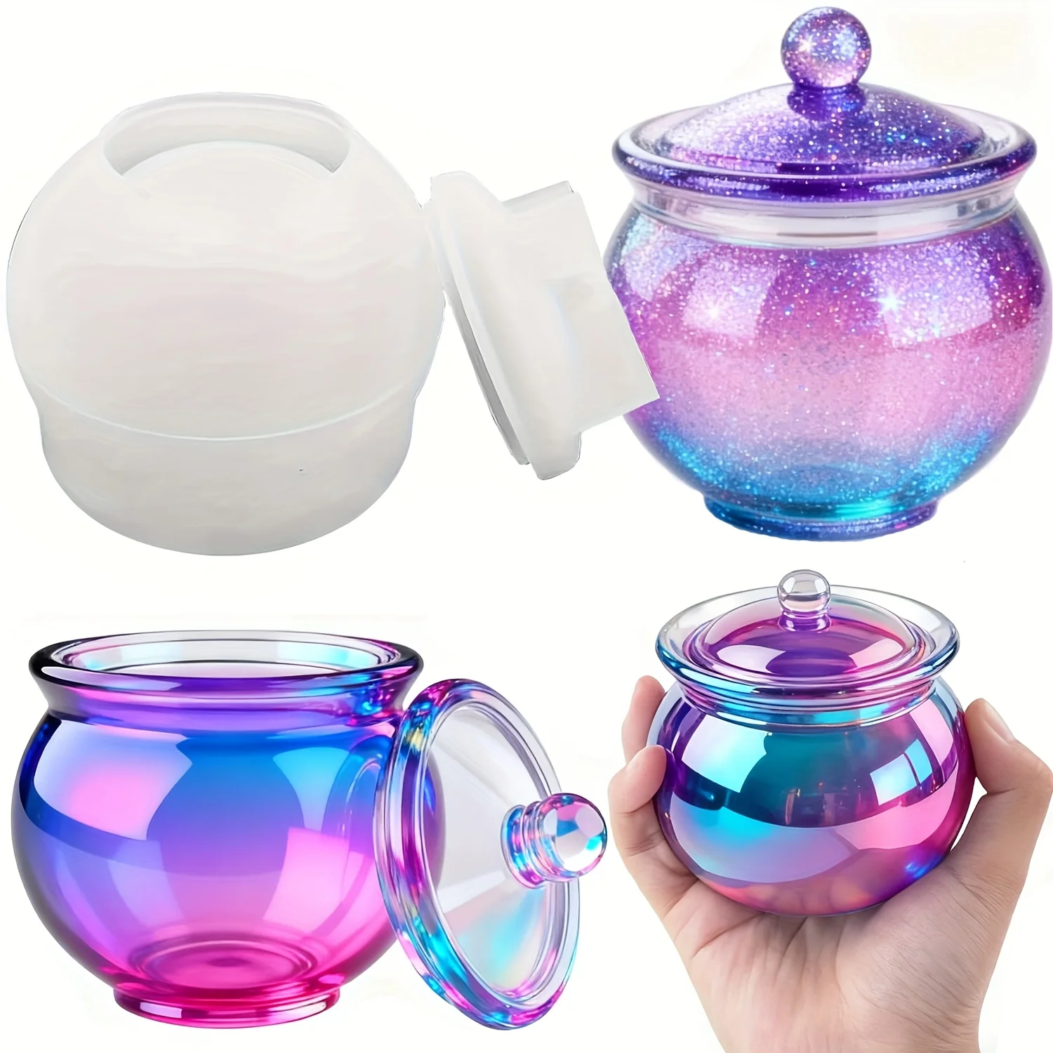 Candle Making Jars - 1 set of round resin can