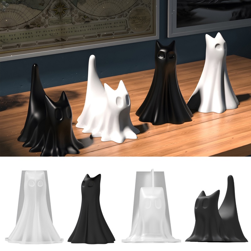 Ghost Cat Halloween Desktop Or - Candle Making Tools review and price