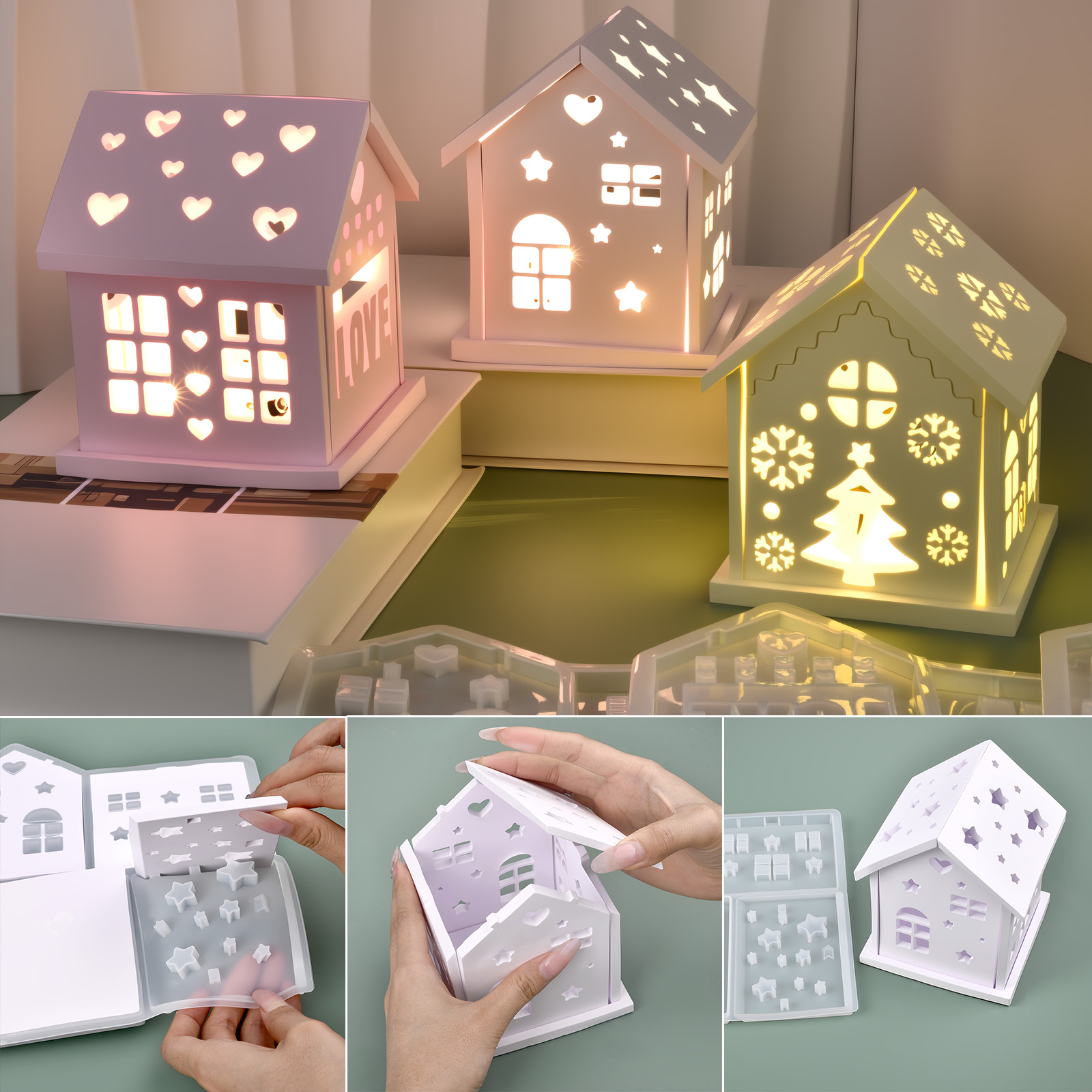 3D House Silicone Mold DIY Chr - Candle Making Tools review and price