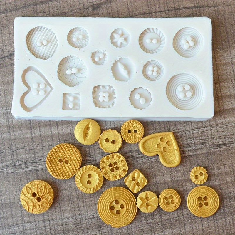 Buttons Shape Silicone Mold Si - Candle Making Tools review and price