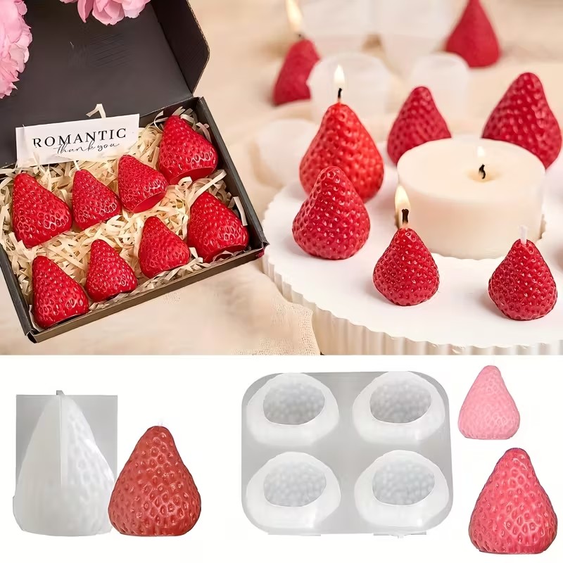 Strawberry Silicone Candle Mol - Candle Making Tools review and price