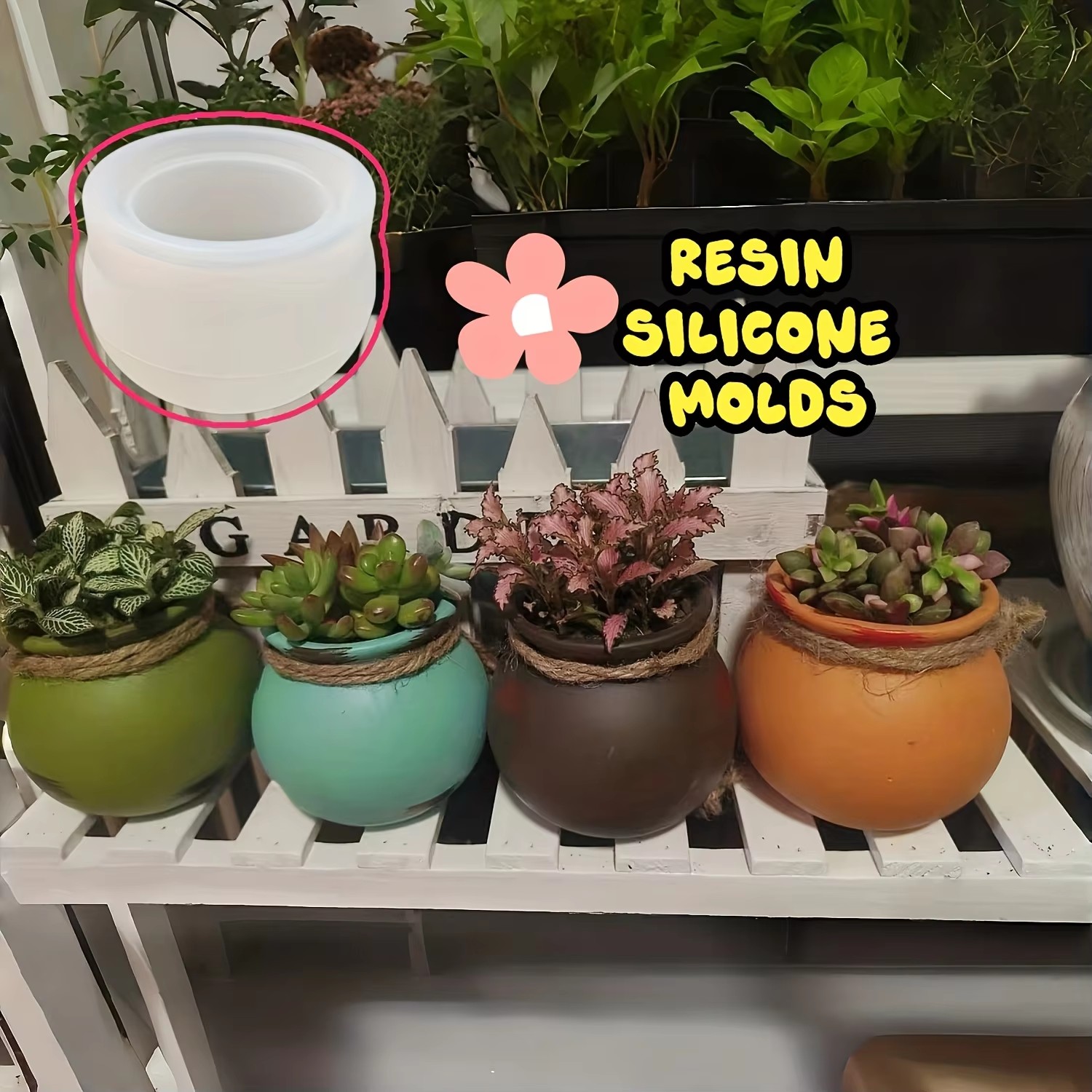 Silicone Flower Pot Molds, Res - Candle Making Jars review and price