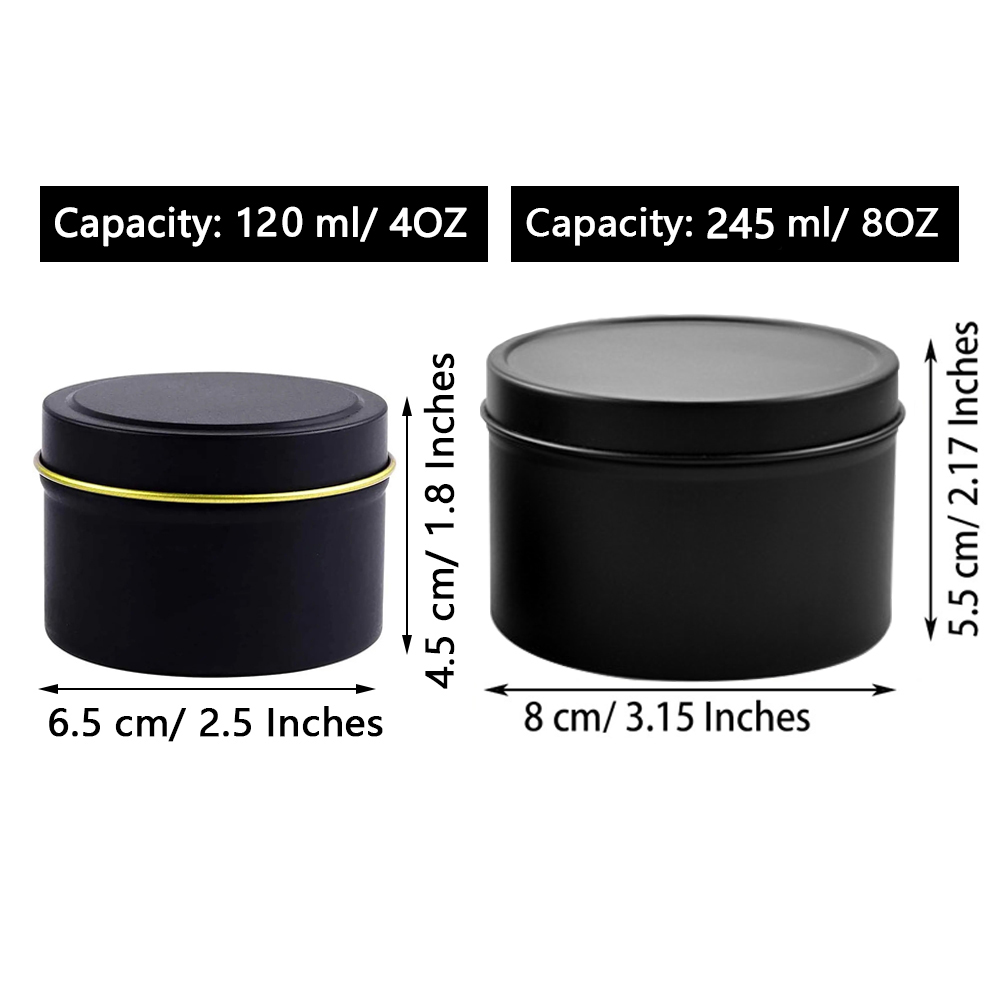 4oz/ 8oz Candle tins with lids - Candle Making Jars review and price