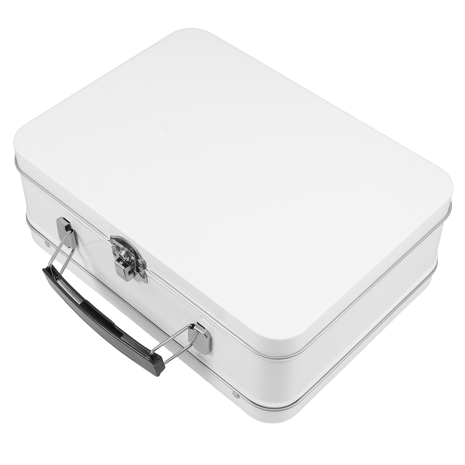 Tin Lunch Box Retro Metal Lock - Tin Container Lid review and price