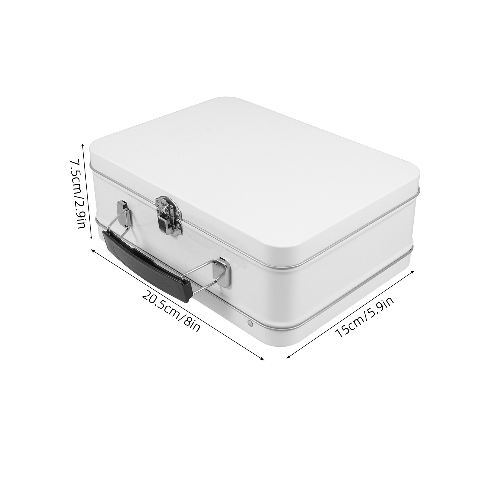 Tin Lunch Box Retro Metal Lock - Tin Container Lid review and price