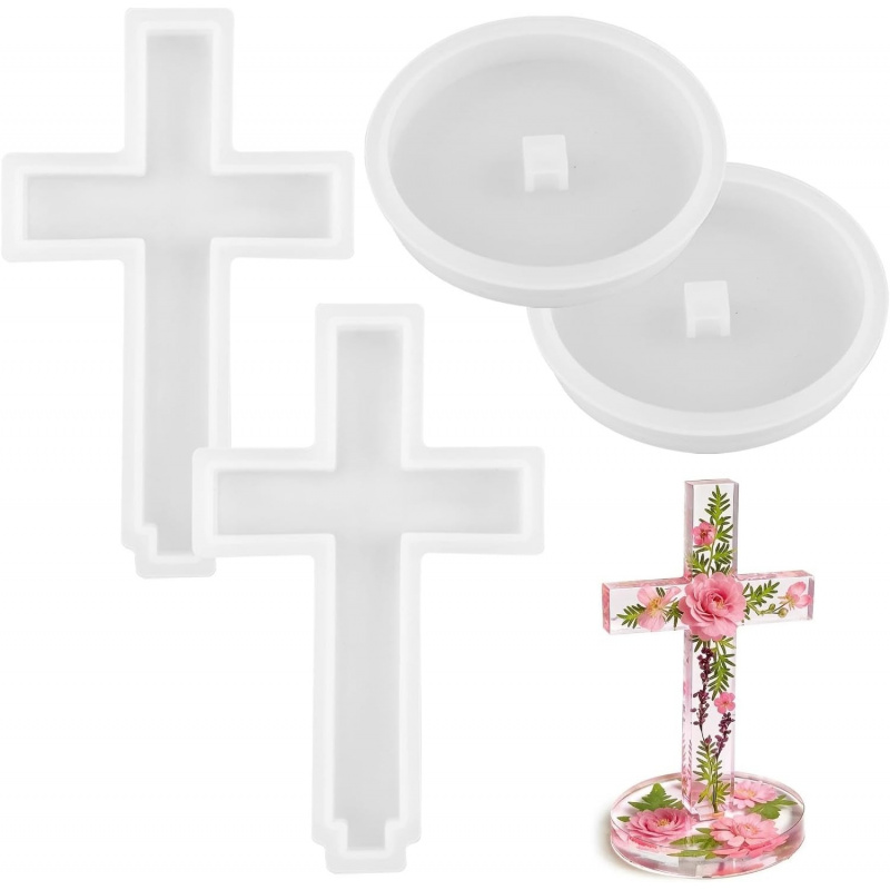 Two silicone molds with a base - Candle Making Jars review and price