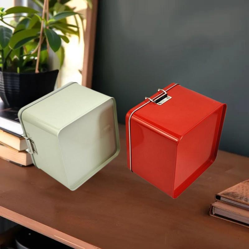 Square Tinplate Cookie Tins Bo - Tin Container Lid review and price