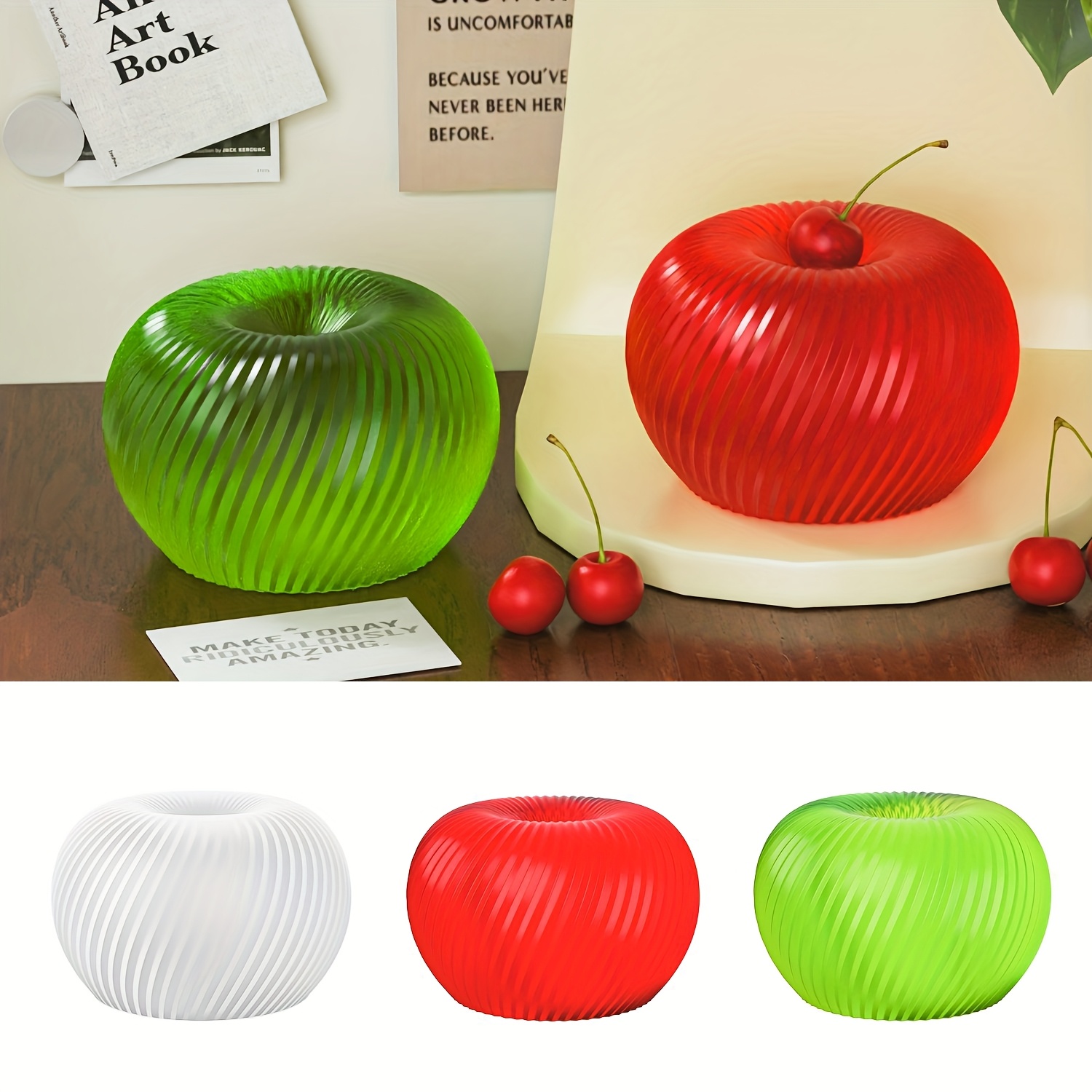 A trendy red apple silicone mo - Candle Making Tools review and price