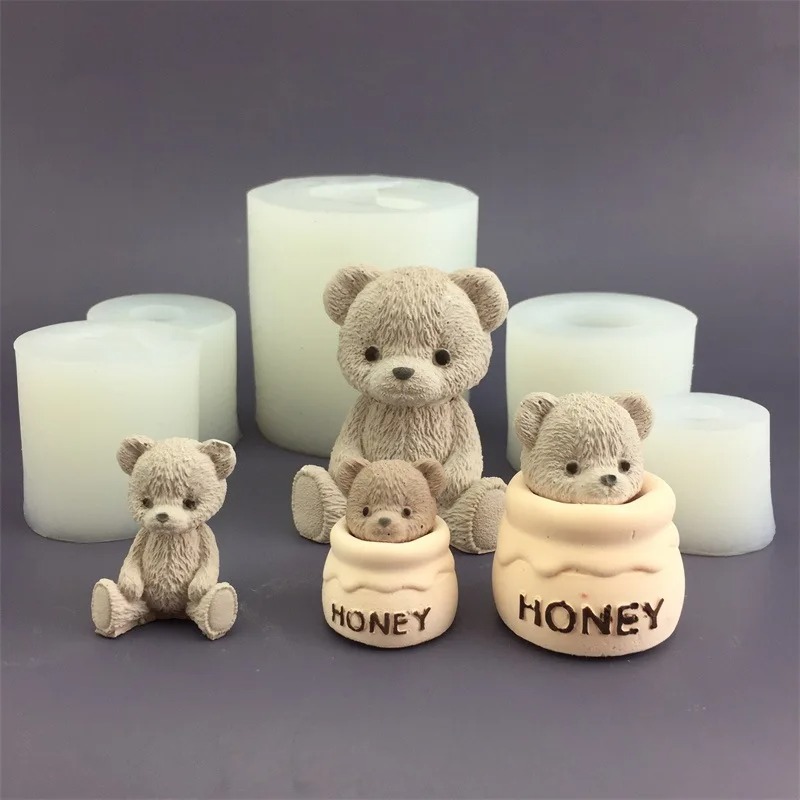 Cute Bear Honey Jar Silicone C - Candle Making Jars review and price