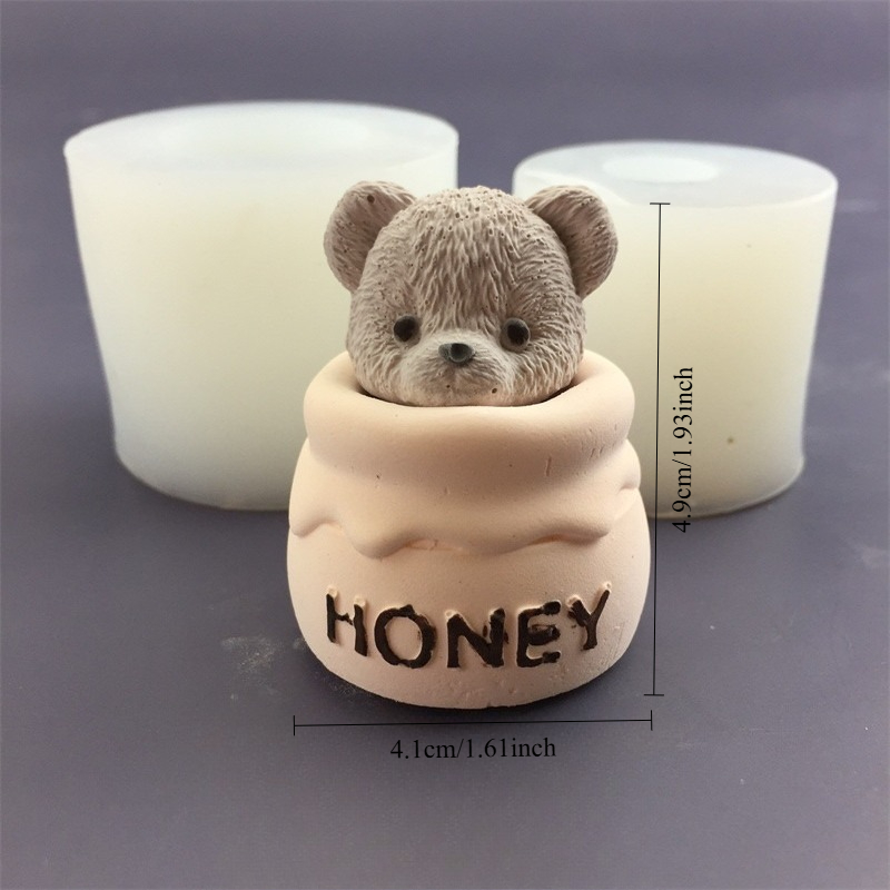 Cute Bear Honey Jar Silicone C - Candle Making Jars review and price
